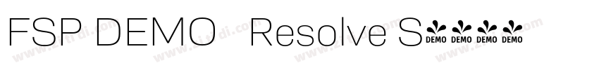 FSP DEMO   Resolve S字体转换